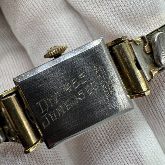 Vtg 1950's Wittnauer Swiss Women's Watch 10k G.F. Kestenmade Band Made in USA - Picture 2 of 16